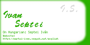 ivan septei business card